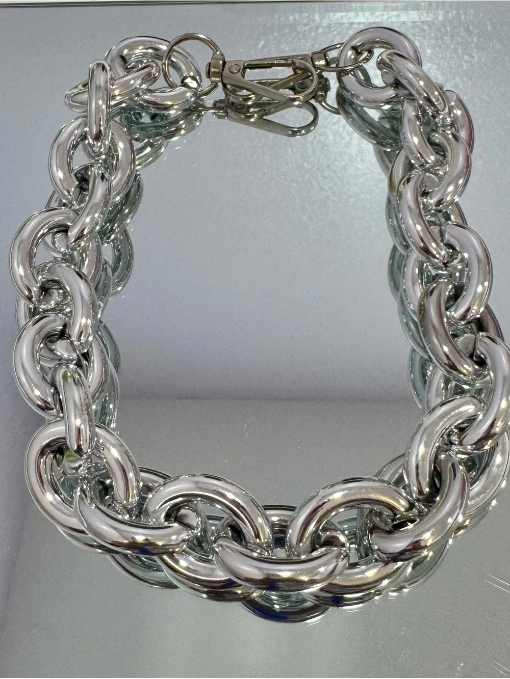 New Silver Link Bag Chain 18 inches